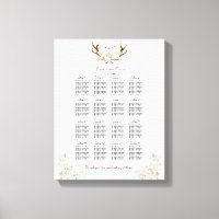 Elegante, rosa Blume Antlers Seating Chart