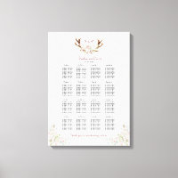 Elegante, rosa Blume Antlers Seating Chart