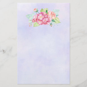 Elegante Rosa Blume Briefpapier