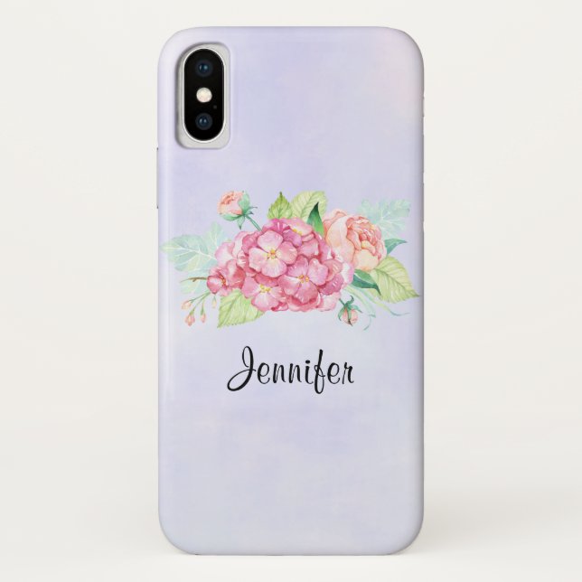 Elegante Rosa Blume Case-Mate iPhone Hülle (Rückseite)