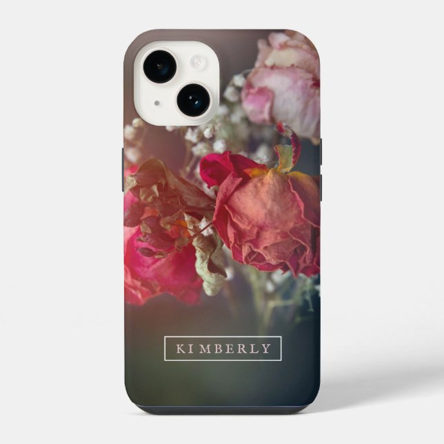 Elegante rosa Blume Custom iPhone Case Hülle (Rückseite)