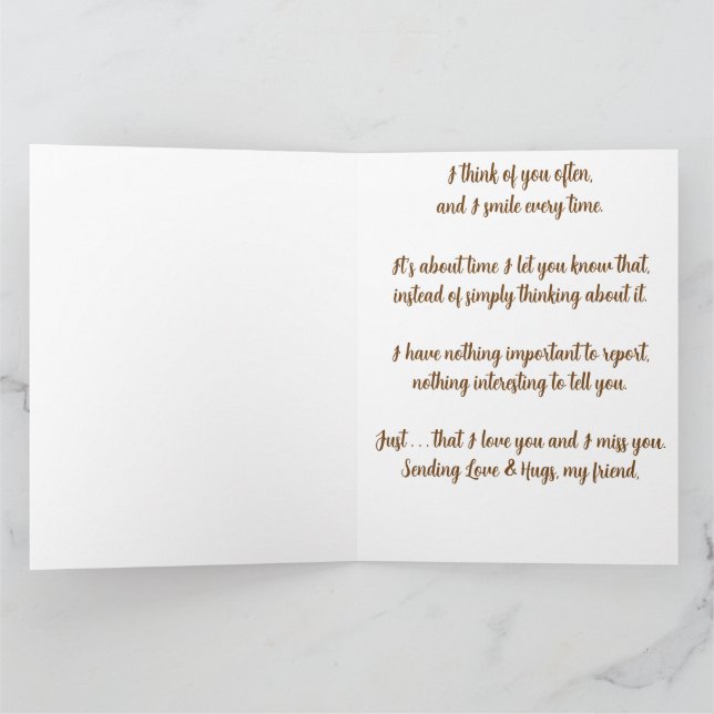 Elegante rosa Blume denken Sie an Ihre Faltkarte Dankeskarte (Innenseite)