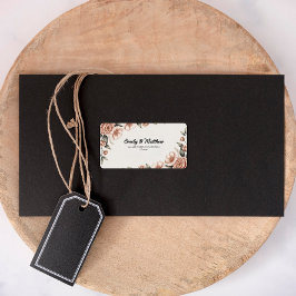 Elegante rosa Blume Designer-Rücksendeadressen-Auf Adressaufkleber