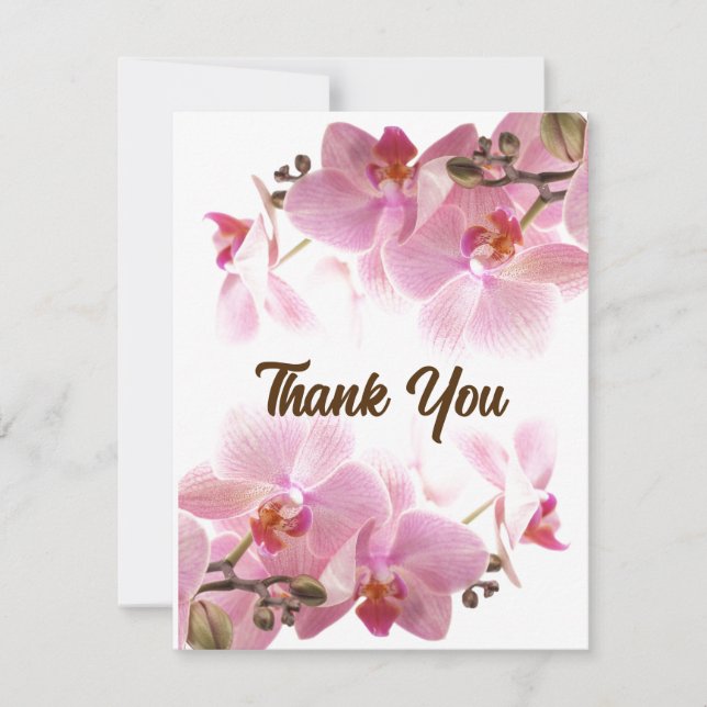 Elegante rosa Blume Flat Danke Sympathy Card (Vorderseite)