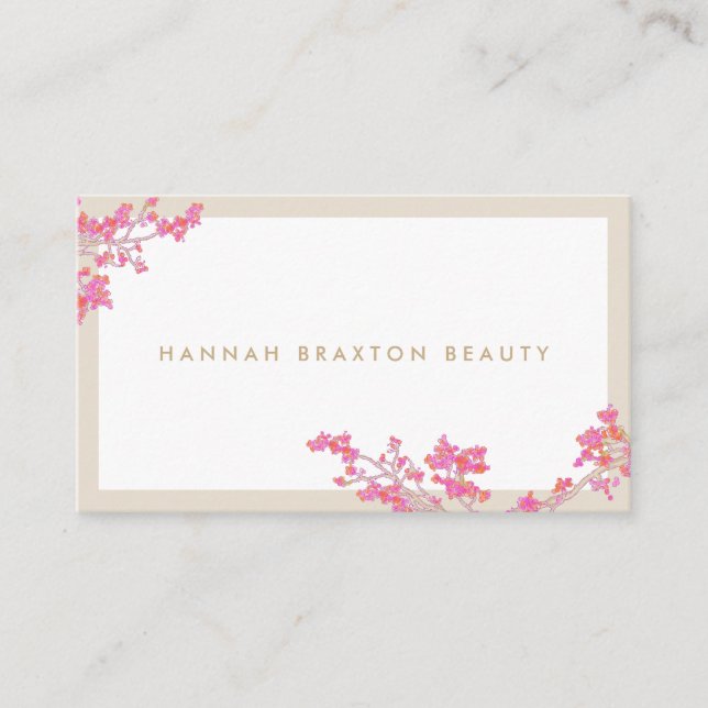 Elegante Rosa Blume Frische Pasta machen Visitenkarte (Vorderseite)