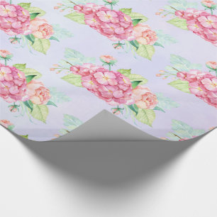 Elegante Rosa Blume Geschenkpapier