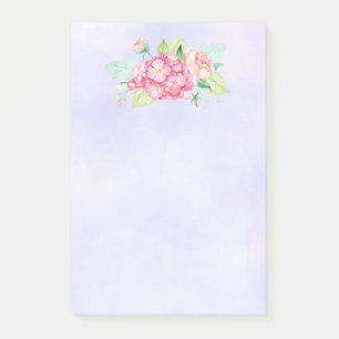 Elegante Rosa Blume Post-it Klebezettel