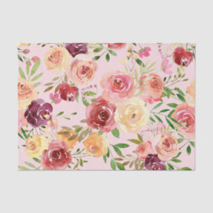 Elegante Rosa Blume Seidenpapier