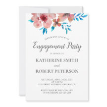 Elegante rosa Blume Wasserfarbene Hochzeitsstimmun