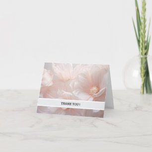 Elegante rosa Blumen-Dankeskarten – Anpassbar Dankeskarte