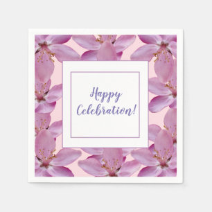 Elegante rosa Blumen-Papier-Servietten Serviette