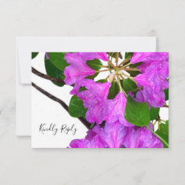 Elegante rosa Blumen rosa Azaleen rosa Blume RSVP Karte