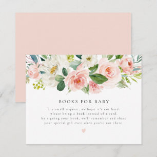 Elegante Rosa Blumenbücher für die Kinderkarte Einladung