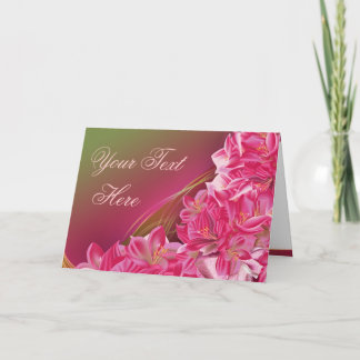 Elegante rosa Blumenkarte Karte