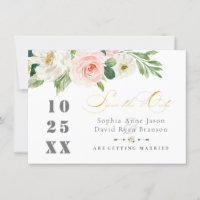 Elegante Rosa Blush Blume Hochzeit Gold