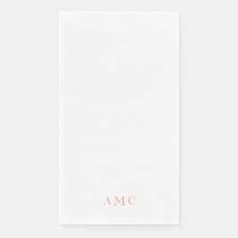 Elegante Rosa/Blush Monogramm Hochzeit Serviette