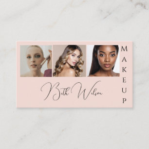 Elegante Rosa-Blush-Schönheits-Business-Branding-F Visitenkarte