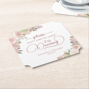 Elegante rosa Blüte Nimm meine Trinkehe nicht mit. Untersetzer