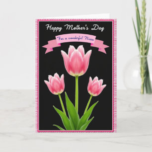 Elegante rosa Blüten Mutter Karte