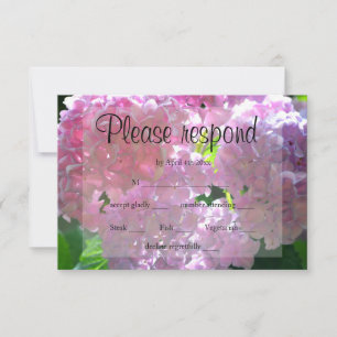 Elegante rosa Boho Blumen Blume Hydrangeas UAWG RSVP Karte