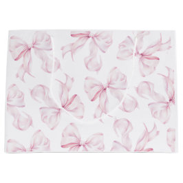 Elegante rosa Bow-Geschenktasche Große Geschenktüte