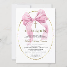 Elegante Rosa-Bow-Gold-Girl-Dedication