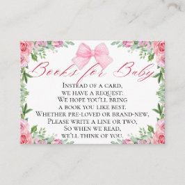 Elegante rosa Bücher & Rose Coquette Bücher für Ba Begleitkarte