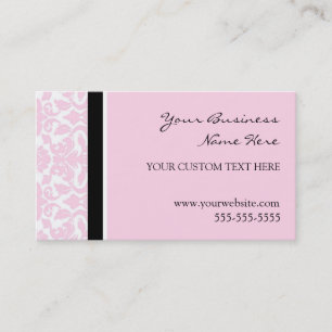 Elegante rosa Damast-Visitenkarten Visitenkarte
