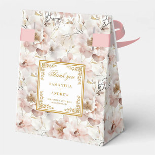 Elegante Rosa Elfenbeingoldene Gastgeschenk Hochze Geschenkschachtel