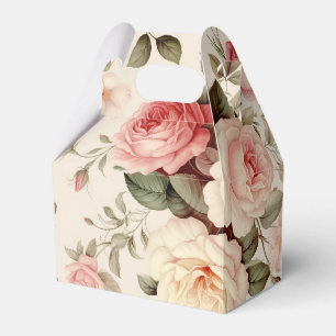 Elegante rosa englische Rosen Geschenkschachtel
