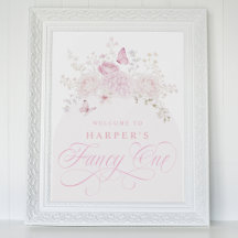 Elegante rosa fancy erste Geburtstagsfeier