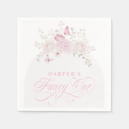 Elegante rosa fancy erste Geburtstagsfeier Serviette