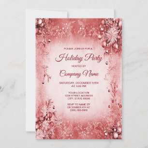 Elegante Rosa Feierlichkeiten Einladung