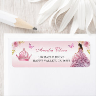 Elegante Rosa Flora Quinceñera Rückkehr