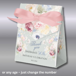 Elegante rosa floral bemalte Geschenke zum 90. Geb Geschenkschachtel
