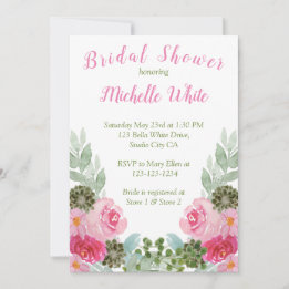 Elegante rosa Floral Wasserfarbe