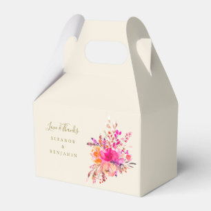 Elegante rosa florale Hochzeitsfoto-individuelle D Geschenkschachtel