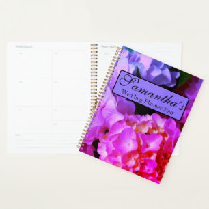 Elegante, rosa Fuchsienrosa, violette Blumen Planer