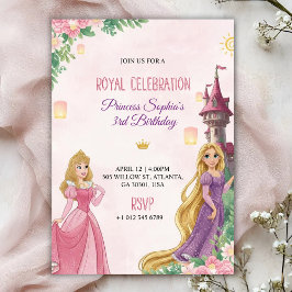 Elegante rosa Geburtstagseinladung Einladung