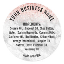 Elegante Rosa Glitzer Marmorliste