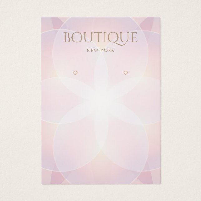 Elegante rosa Glow Earring Display Card (Vorderseite)