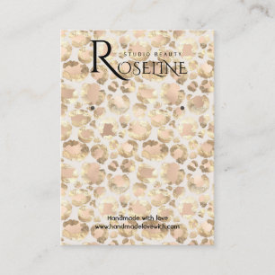 Elegante rosa Gold Leopard Print Display Card Visitenkarte