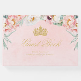 Elegante Rosa & Gold Quinceñera Gästebuch