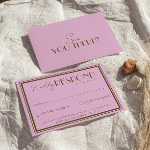Elegante rosa Graslandschaft Altes Geld Luxus-Hoch RSVP Karte