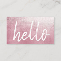 Elegante Rosa-hallo Event-Planer-Visitenkarte