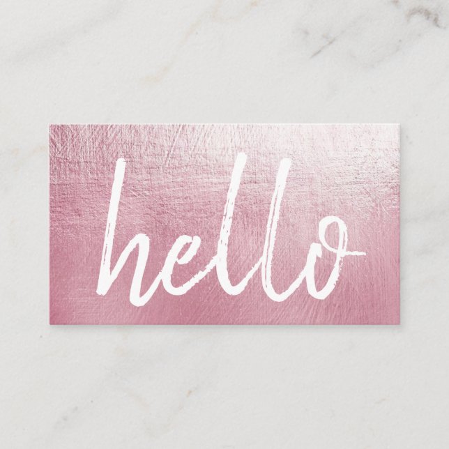 Elegante Rosa-hallo Event-Planer-Visitenkarte Visitenkarte (Vorderseite)