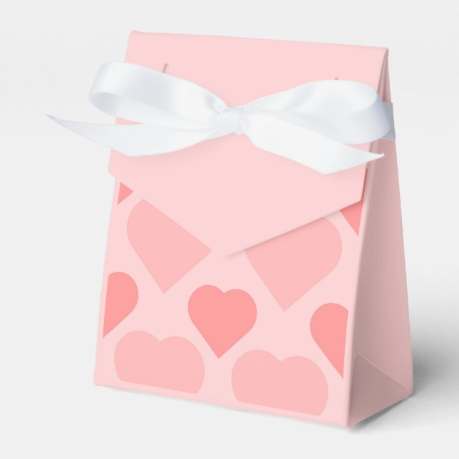 Elegante Rosa-Herzmuster-Geschenkbox Geschenkschachtel (Vorderseite)