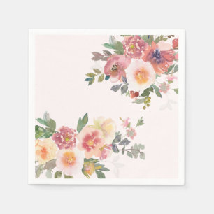 Elegante rosa Hochzeitsbrause Serviette