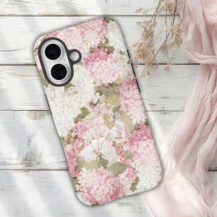 Elegante rosa Hortensien Aquarell iPhone 16 Hülle
