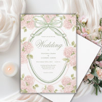 Elegante rosa Hortensien Schleife Vintage Hochzeit
